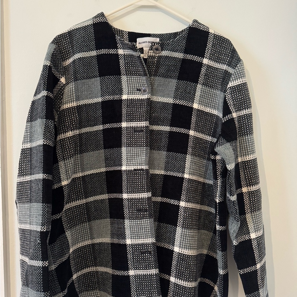 J. Crew Black and White Plaid Shirt